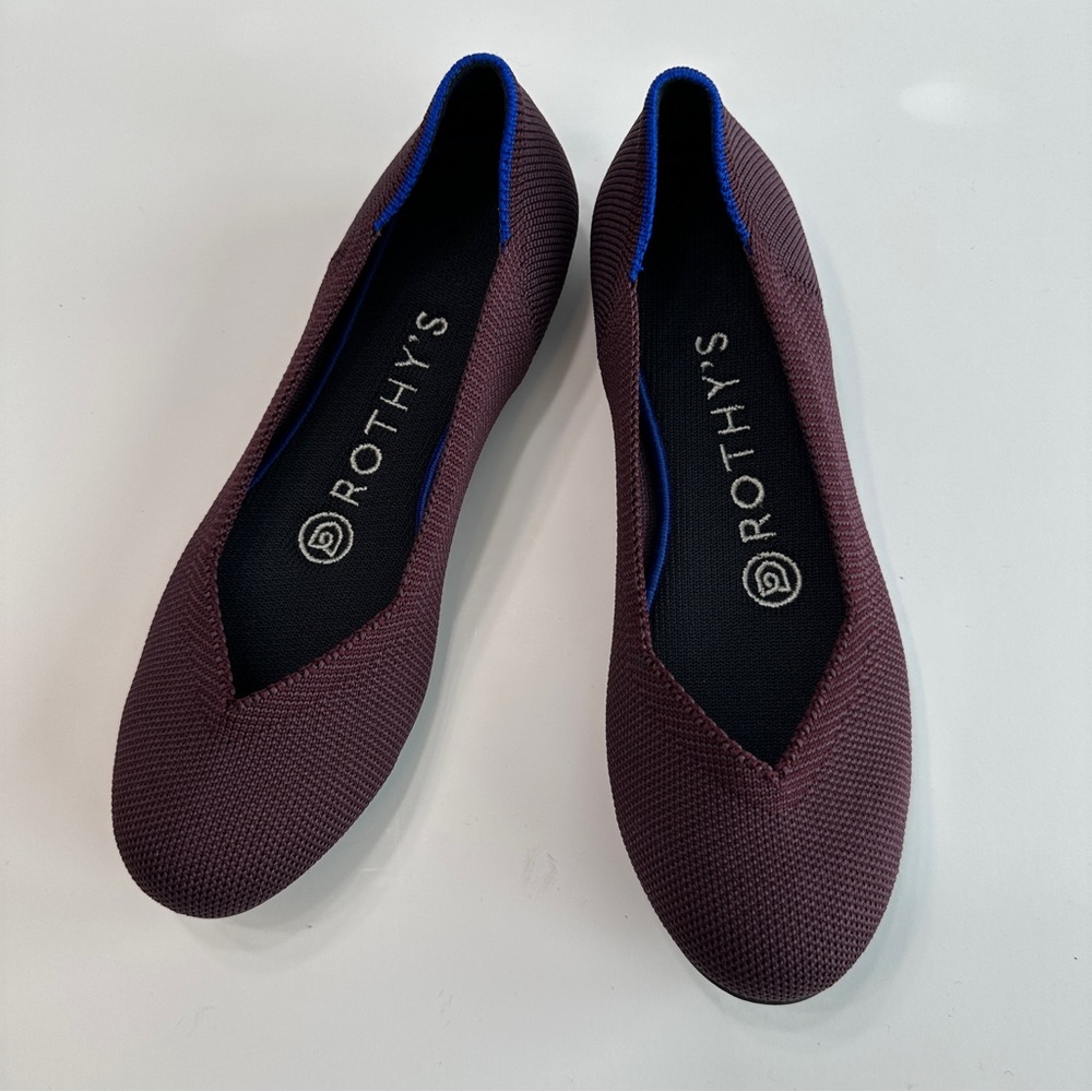 NEW Rothy's The Flat in Dark Purple - Size 5